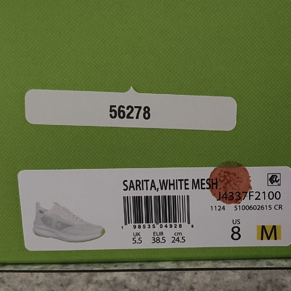 New-Sam Edelman Green 💚 White Mesh Sarita Shoe Size 8